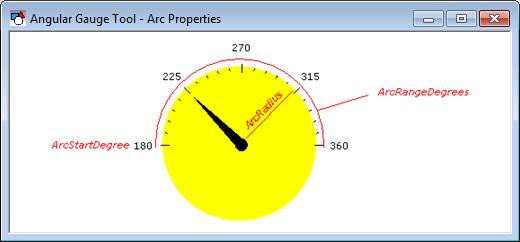 Angular Gauge Tool - Arc Properties